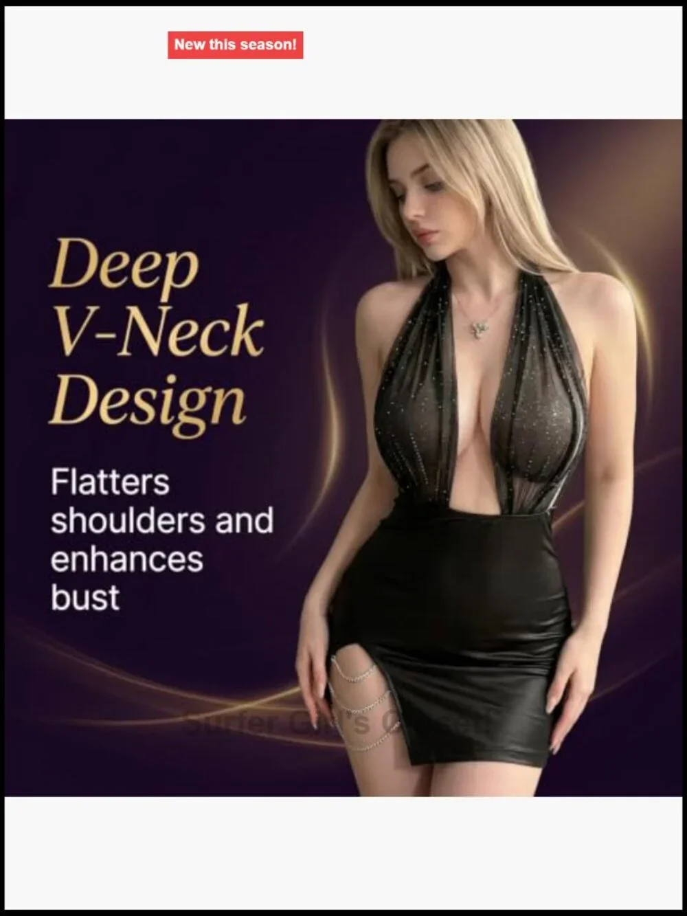 Sheer Mesh Halter Neck Bodycon Bodysuit Chain Detail Party Night Out